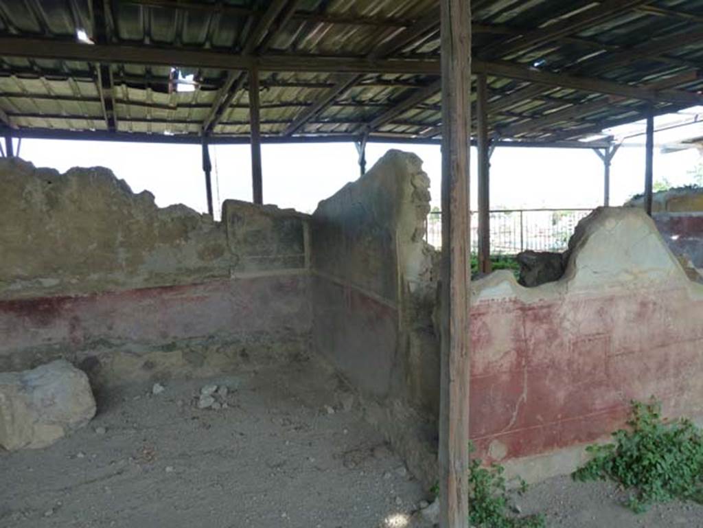 Stabiae, Secondo Complesso (Villa B), September 2015. Room 9, looking towards north-east corner, east wall, and part of north wall of room 1, on right. 
