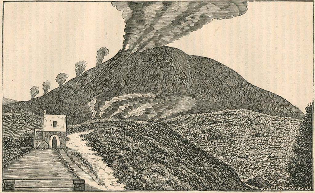 Vesuvius Eruption April 26th, 1872 at 3pm. Photo by Giorgio Sommer, No. 6102.