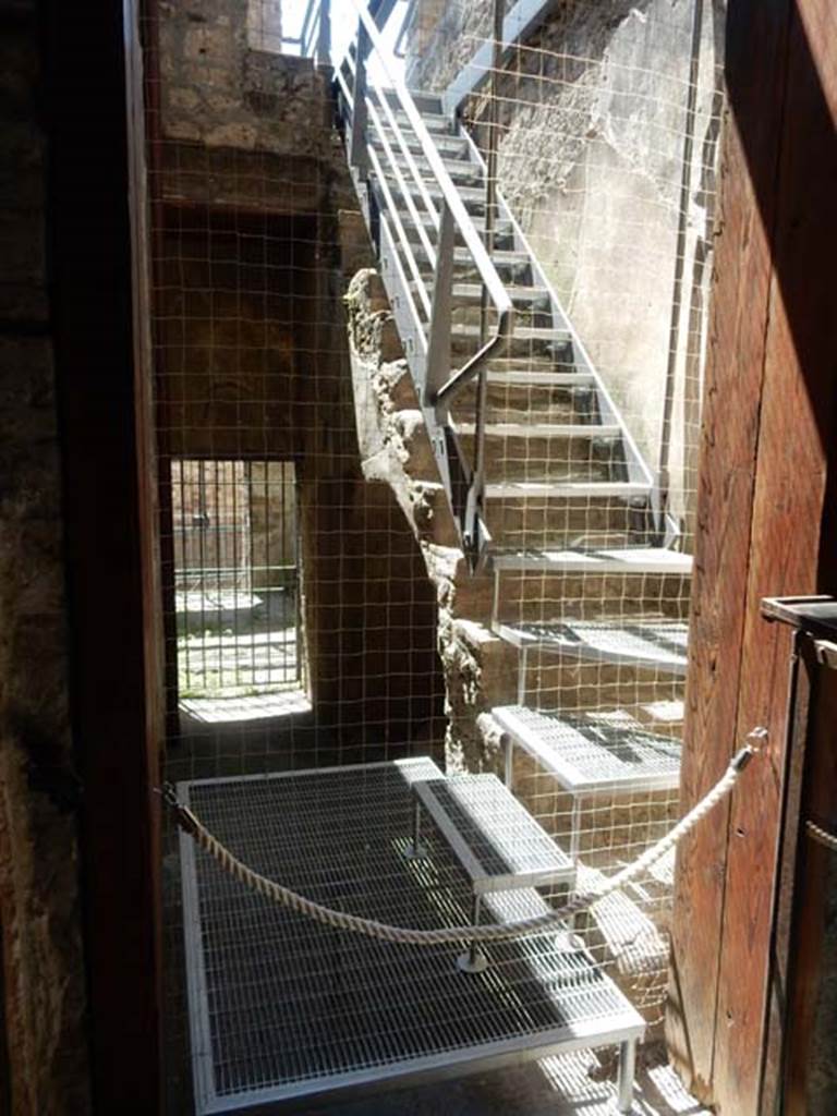 VI.15.1 Pompeii. May 2017.   Looking south from atrium, towards room with steps to upper floor and corridor leading to stable entrance at VI.15.27. Photo courtesy of Buzz Ferebee.
