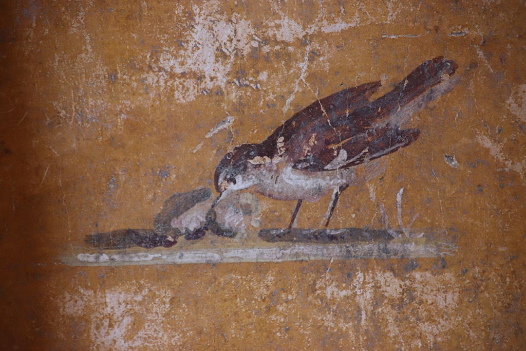 VI.15.1 Pompeii. October 2024. Painting in centre of panel on north wall in north-west corner. Photo courtesy of Klaus Heese.