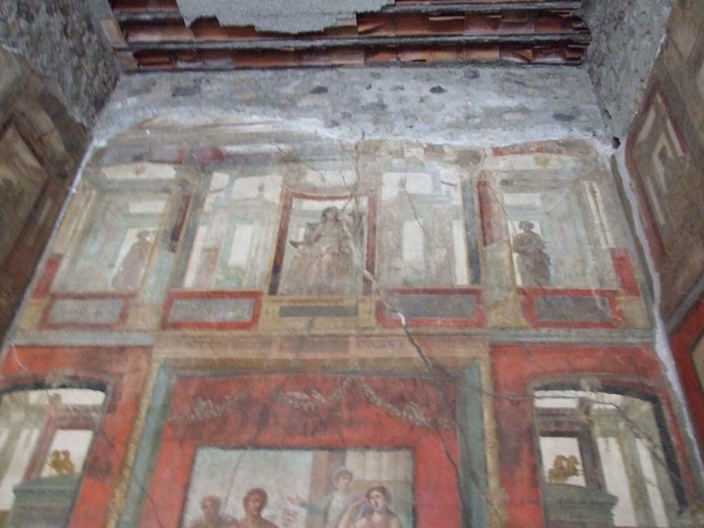 VI.15.1 Pompeii. December 2006. Painting on upper east wall of exedra.