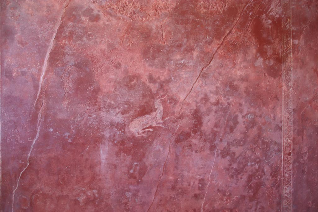 HGW24 Pompeii. Villa of Diomedes. October 2023. Middle of panel at east end of north wall. Photo courtesy of Klaus Heese.
(Villa Diomedes Project – area 61).
(Fontaine, room 5,13).

