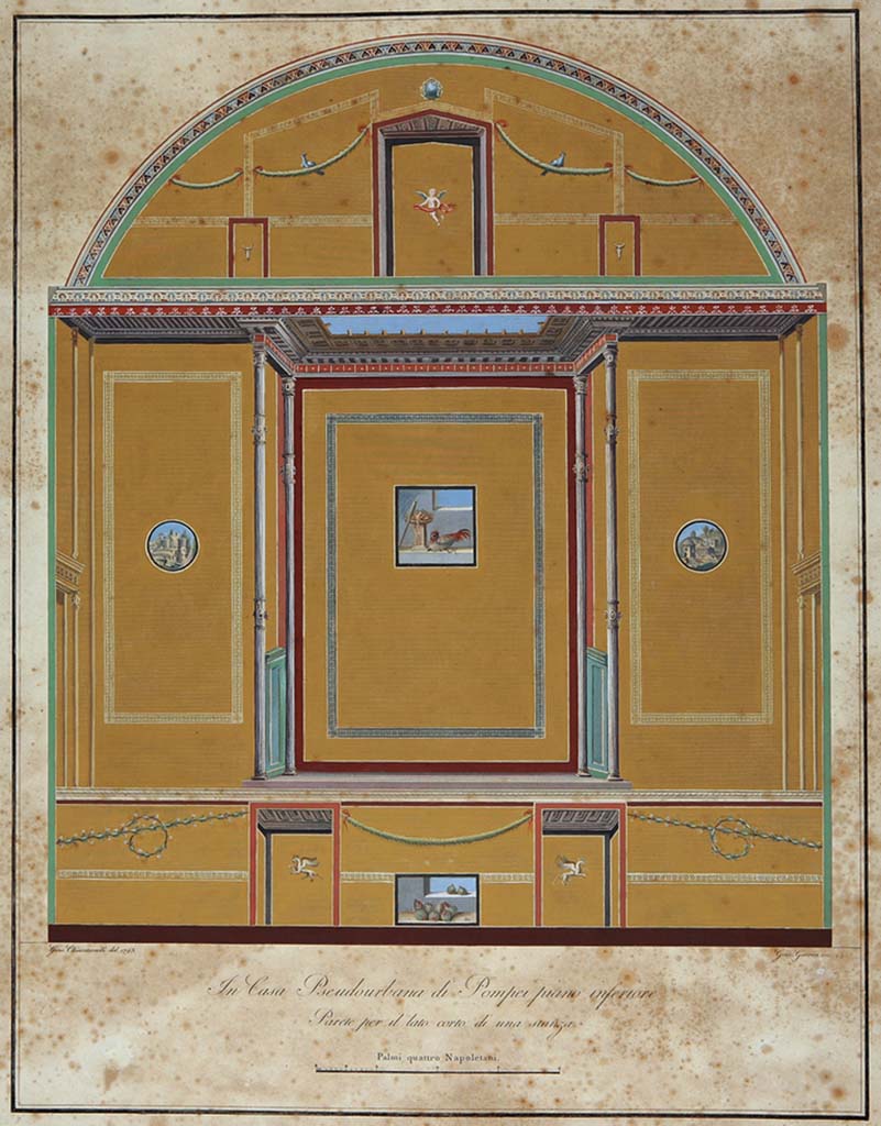 HGW24 Pompeii. 1793 drawing by Giuseppe Chiantarelli of short (east) wall of room on lower floor.
Now in Naples Archaeological Museum. Inventory number ADS1175.
(Villa Diomedes Project – area 54).
(Fontaine, room 5,7, east wall of triclinium).
Photo © ICCD. http://www.catalogo.beniculturali.it
Utilizzabili alle condizioni della licenza Attribuzione - Non commerciale - Condividi allo stesso modo 2.5 Italia (CC BY-NC-SA 2.5 IT)
