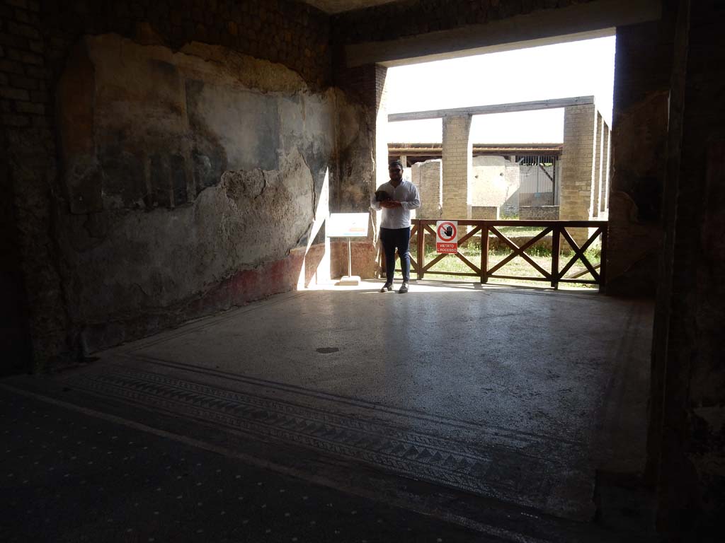 Villa San Marco, Stabiae, June 2019. Room 59, looking across tablinum towards portico on east side.  
Photo courtesy of Buzz Ferebee.

