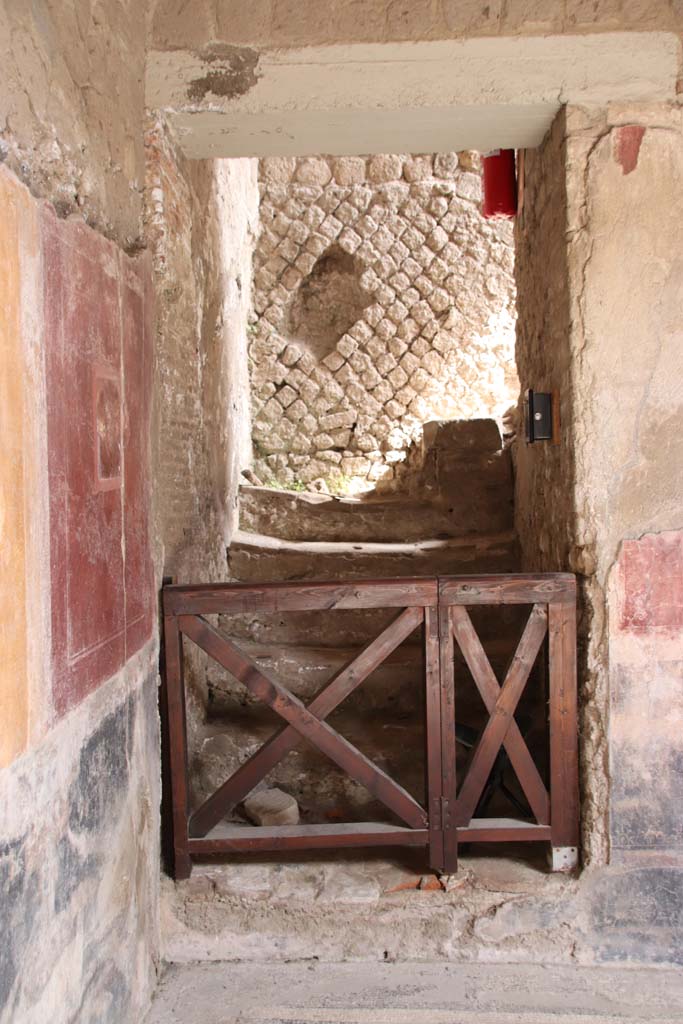 Villa San Marco, Stabiae, September 2021. 
Steps 55, in south wall in south-east corner of atrium. Photo courtesy of Klaus Heese.
