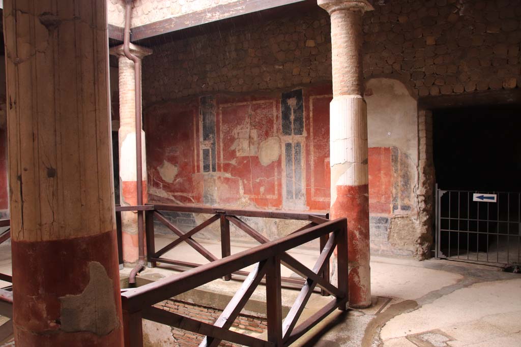 Villa San Marco, Stabiae, October 2020. Room 25, looking towards north side of tetrastyle atrium. Photo courtesy of Klaus Heese.