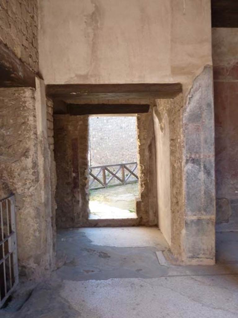 Villa San Marco, Stabiae, September 2015. Doorway to vestibule 41, then into room 42, in north-east corner of room 25.