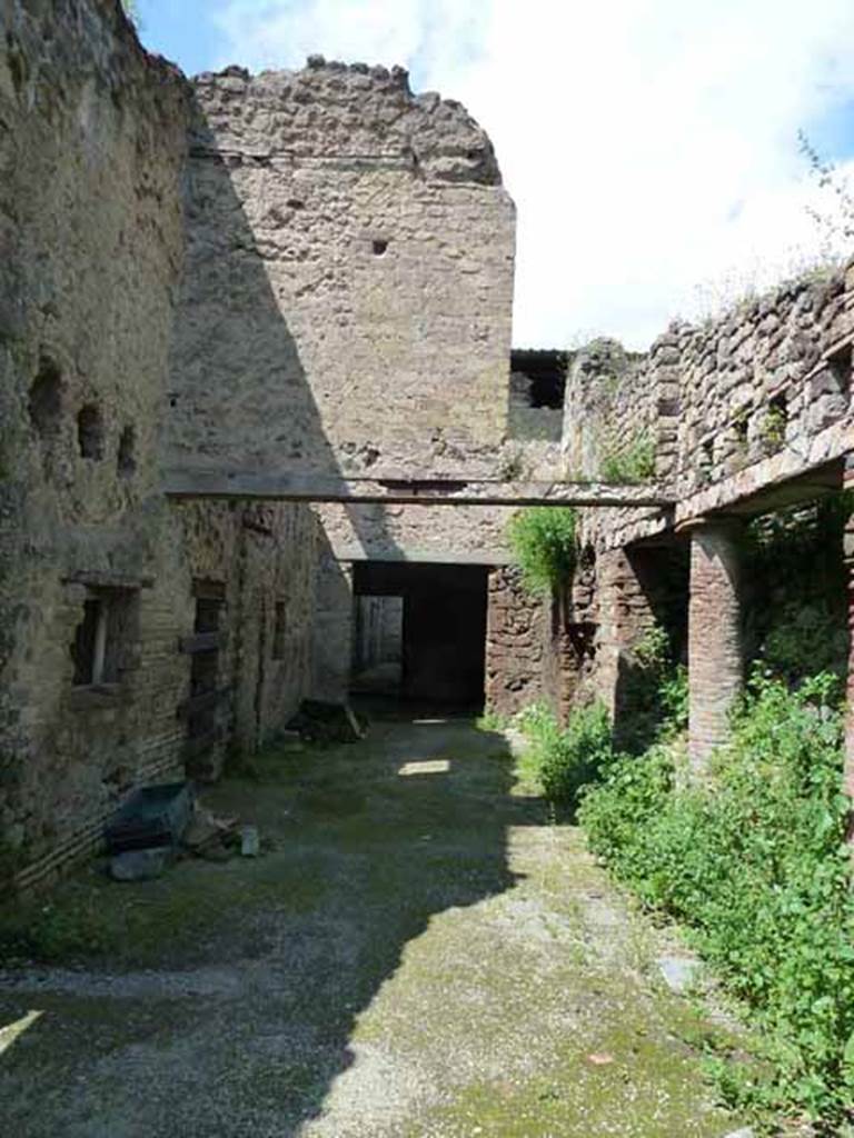 Villa of Mysteries, Pompeii. May 2010. Looking north along room 59.