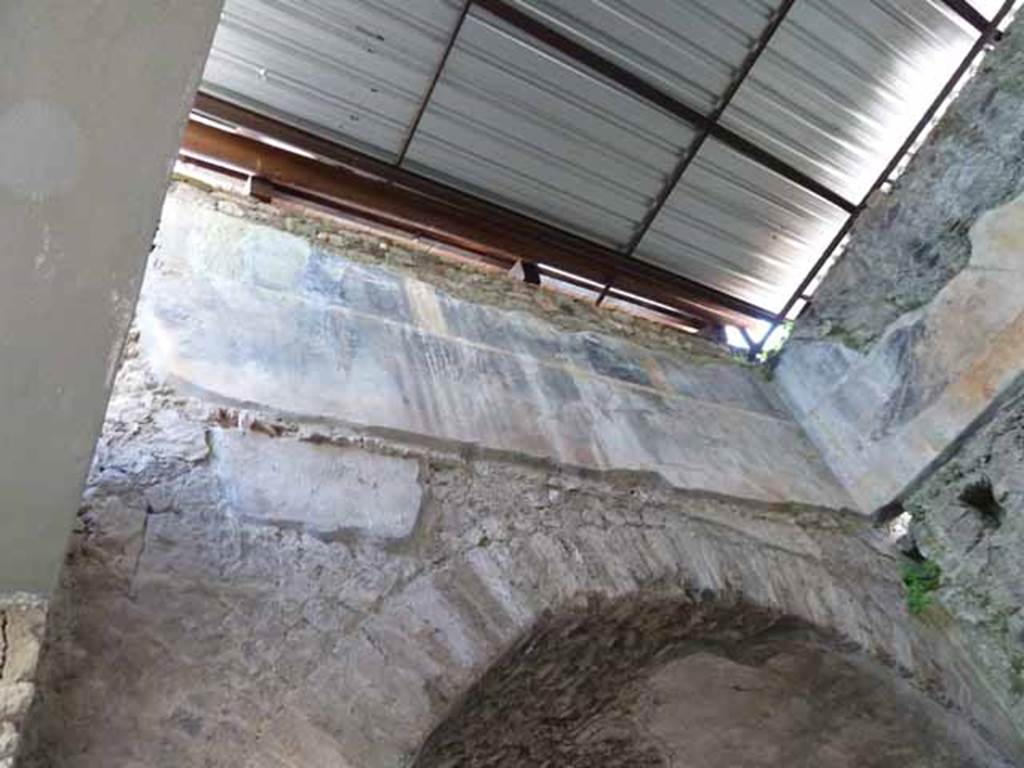 Villa of Mysteries, Pompeii. May 2010. Room 66, upper west wall of entrance.