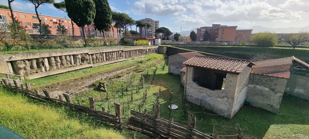 Villa Regina, Boscoreale. December 2023. Looking towards north and west sides. Photo courtesy of Miriam Colomer.