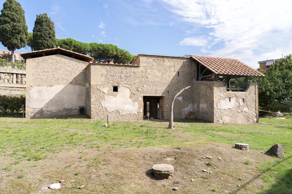 Villa Regina, Boscoreale. October 2021. 
Looking towards south side of villa with entrance doorway XIV. Photo courtesy of Johannes Eber.

