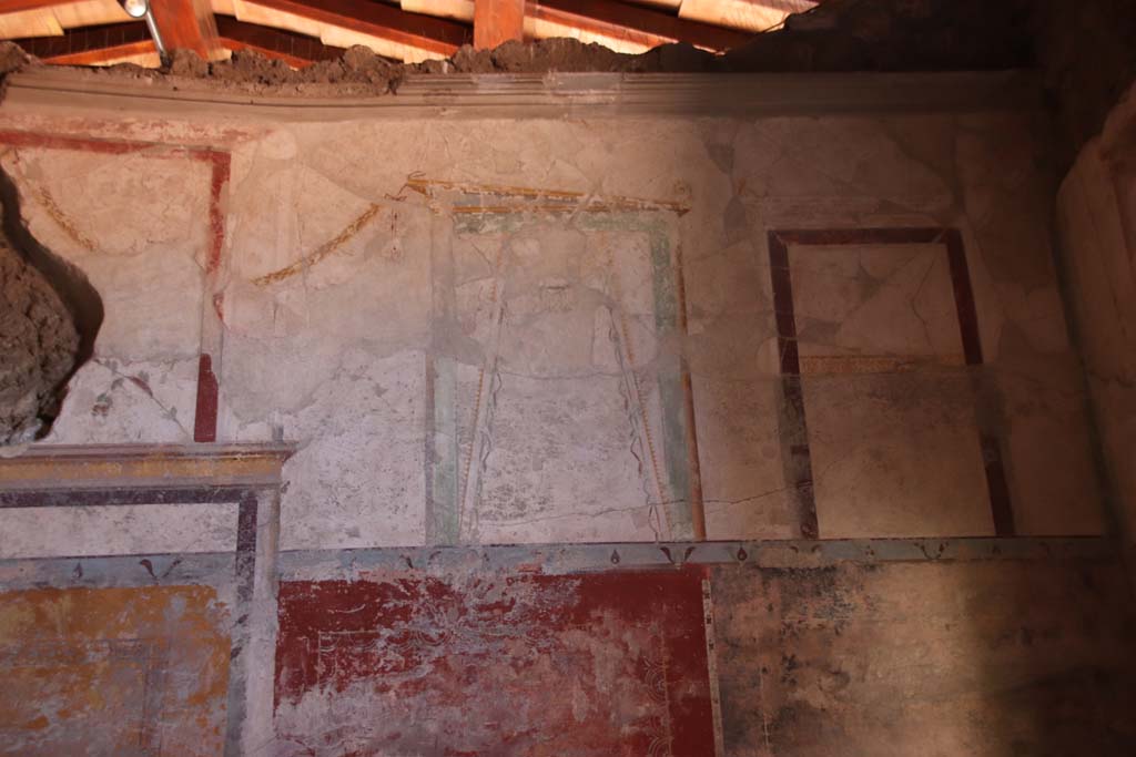 Villa Regina, Boscoreale. September 2021. Room IV, looking towards upper east wall. Photo courtesy of Klaus Heese.