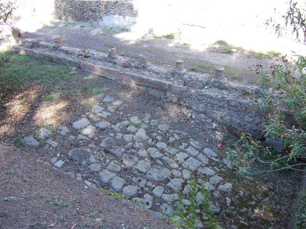 South side of Via Marina near the Porta Marina. Possible Via Antiqua in front of VIII.1.a Villa Imperiale, September 2005.  Soil was brought in to cover the old road when making the garden of the Villa Imperiale.  See Jashemski, W. F., 1993. The Gardens of Pompeii, Volume II: Appendices. New York: Caratzas. (p.284).


