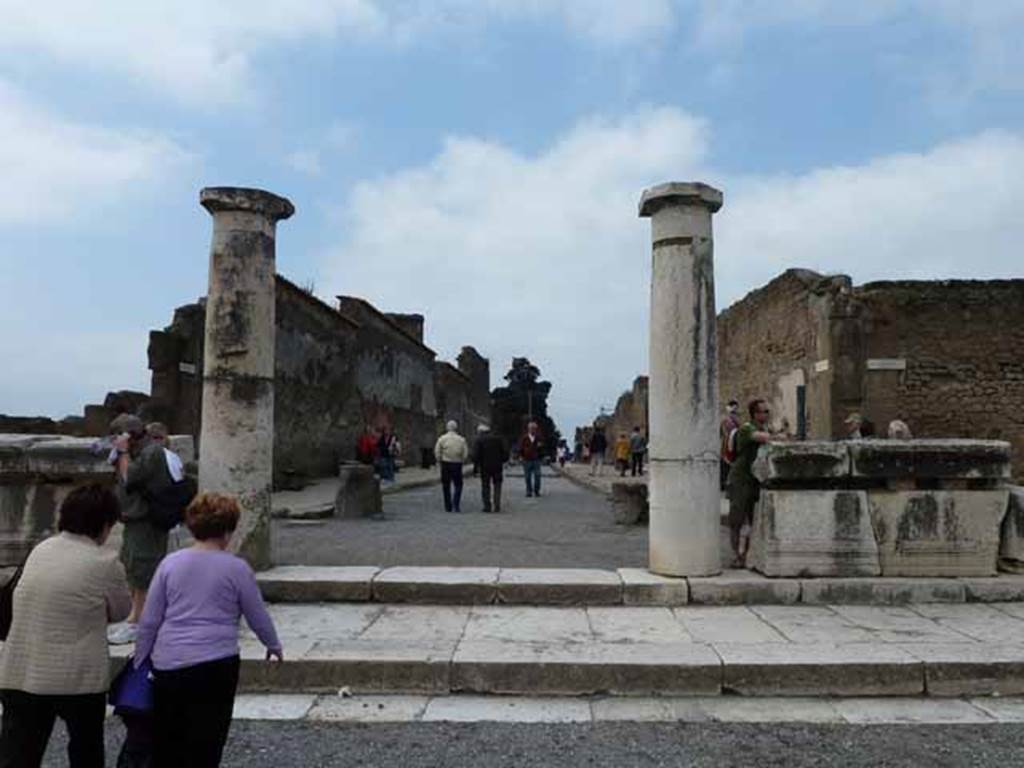 Via Marina, May 2010. Looking west at the eastern end of the Via Marina, from the Forum.